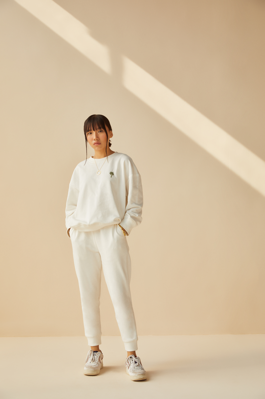the palmy organic cotton terry jogger straight leg sweatpants