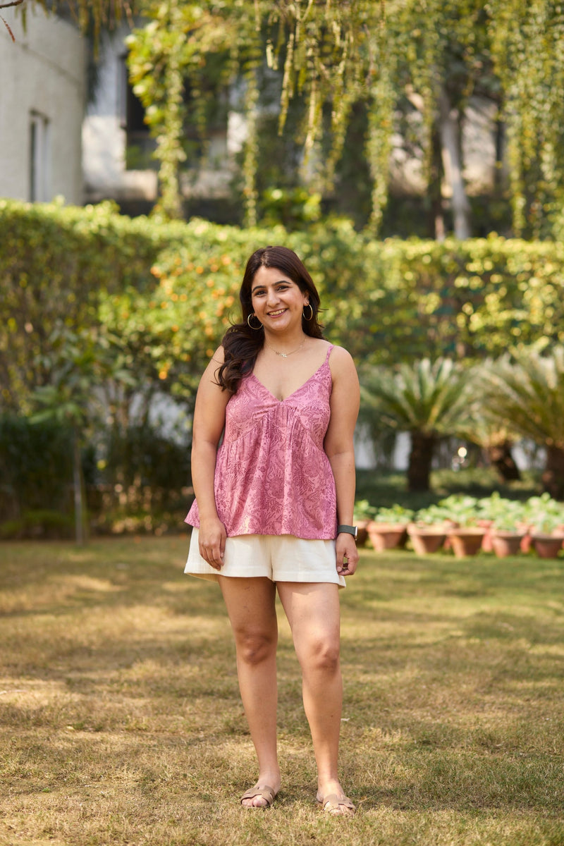 The Pink Coral Organic Cotton Sleeveless Top