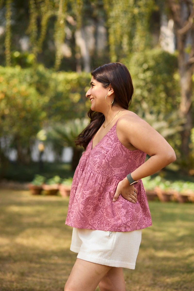 The Pink Coral Organic Cotton Sleeveless Top