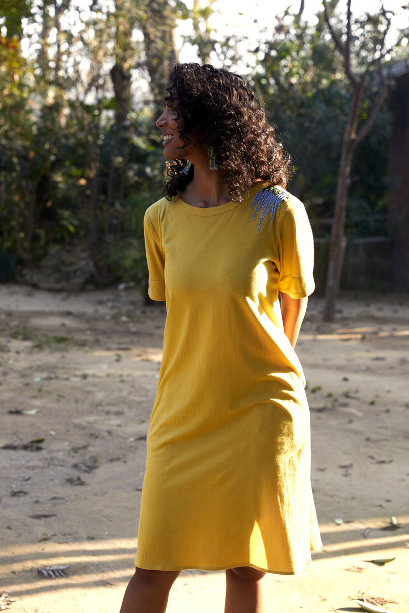 The Tropical organic cotton knit dress