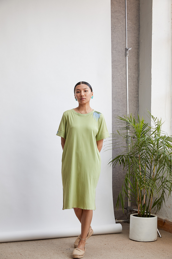 The Tropical organic cotton knit dress