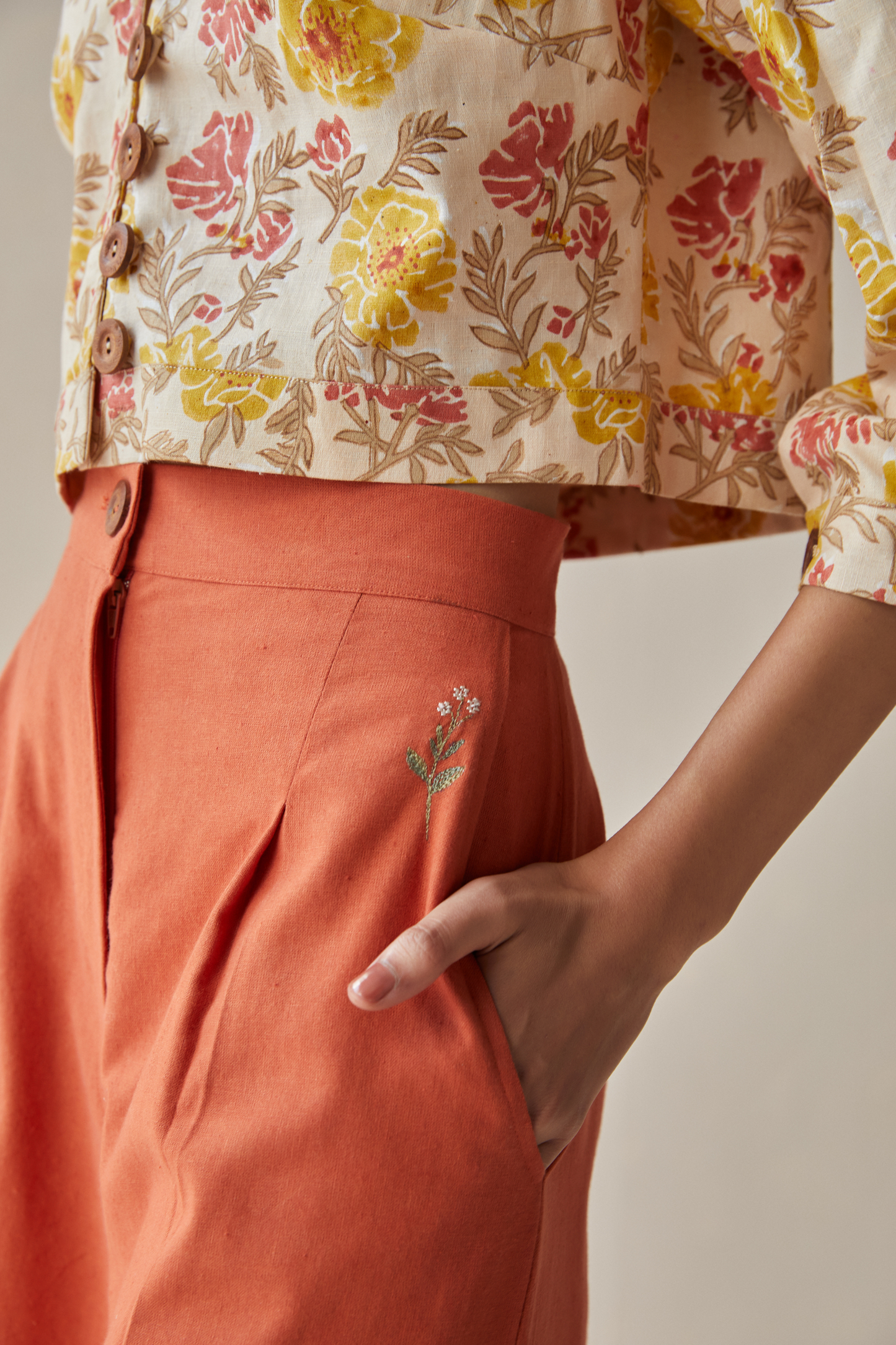 Wild Rose hemp trousers