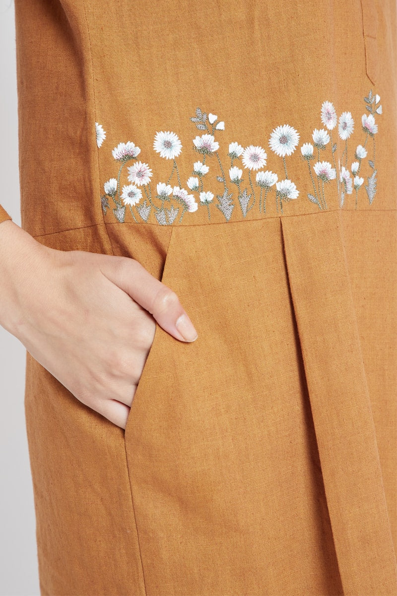 Go with the Flow-er hemp dress