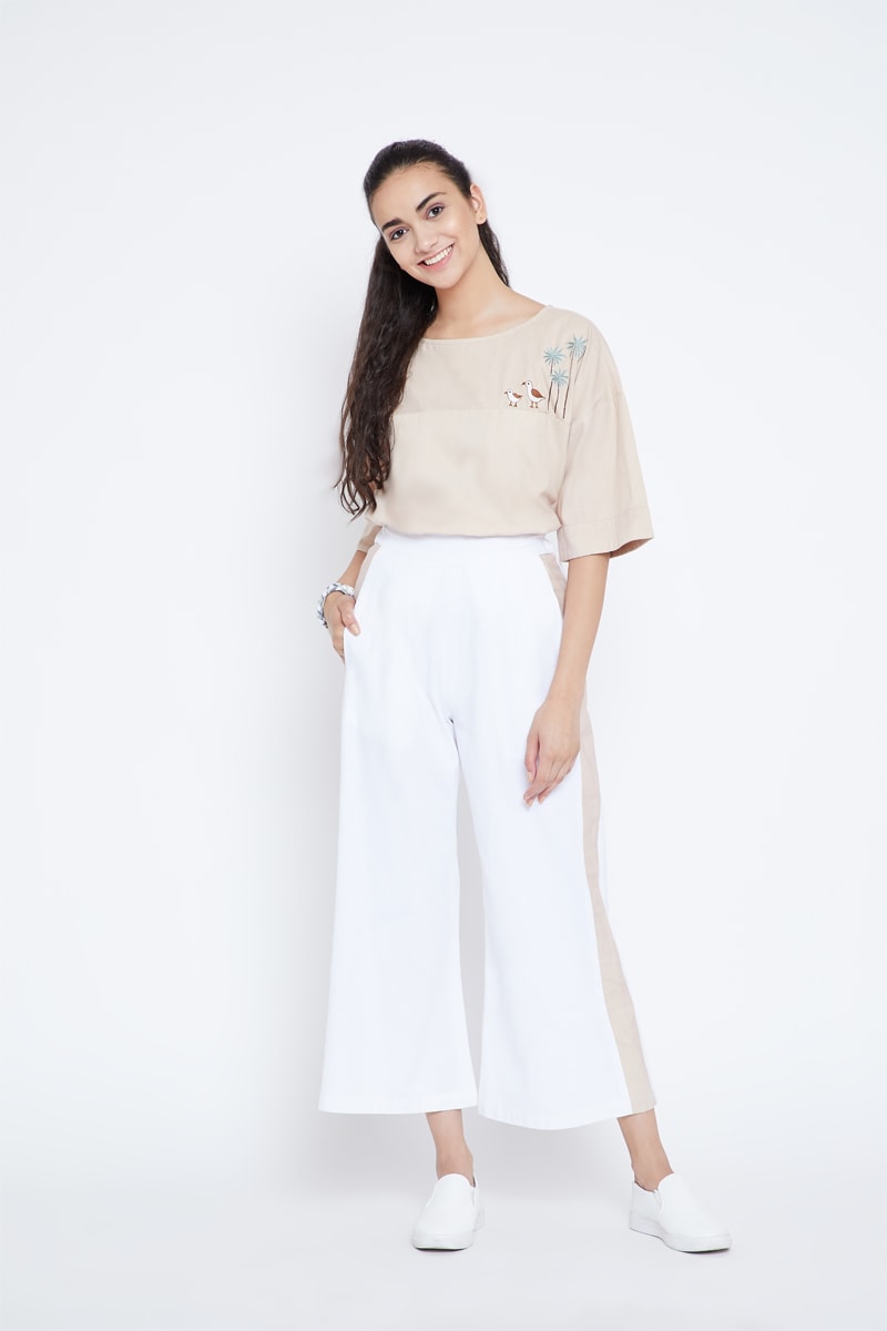 Happy as a Seagull organic cotton trousers