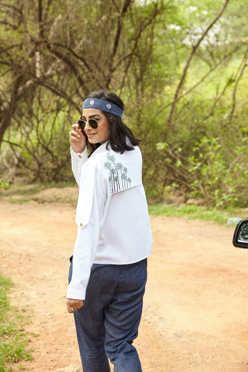 Beneath the Palms organic cotton shirt jacket
